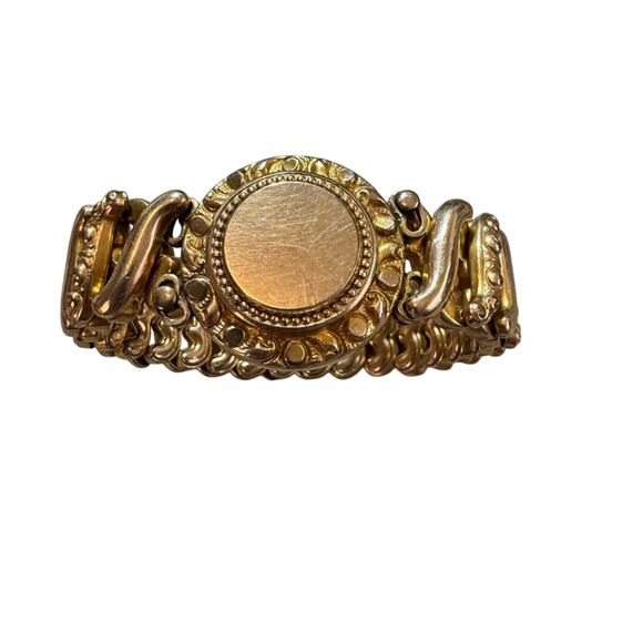 Vintage Monogram American Queen Childs Sweetheart Expansion Bracelet- 1930s RARE - Picture 2 of 10